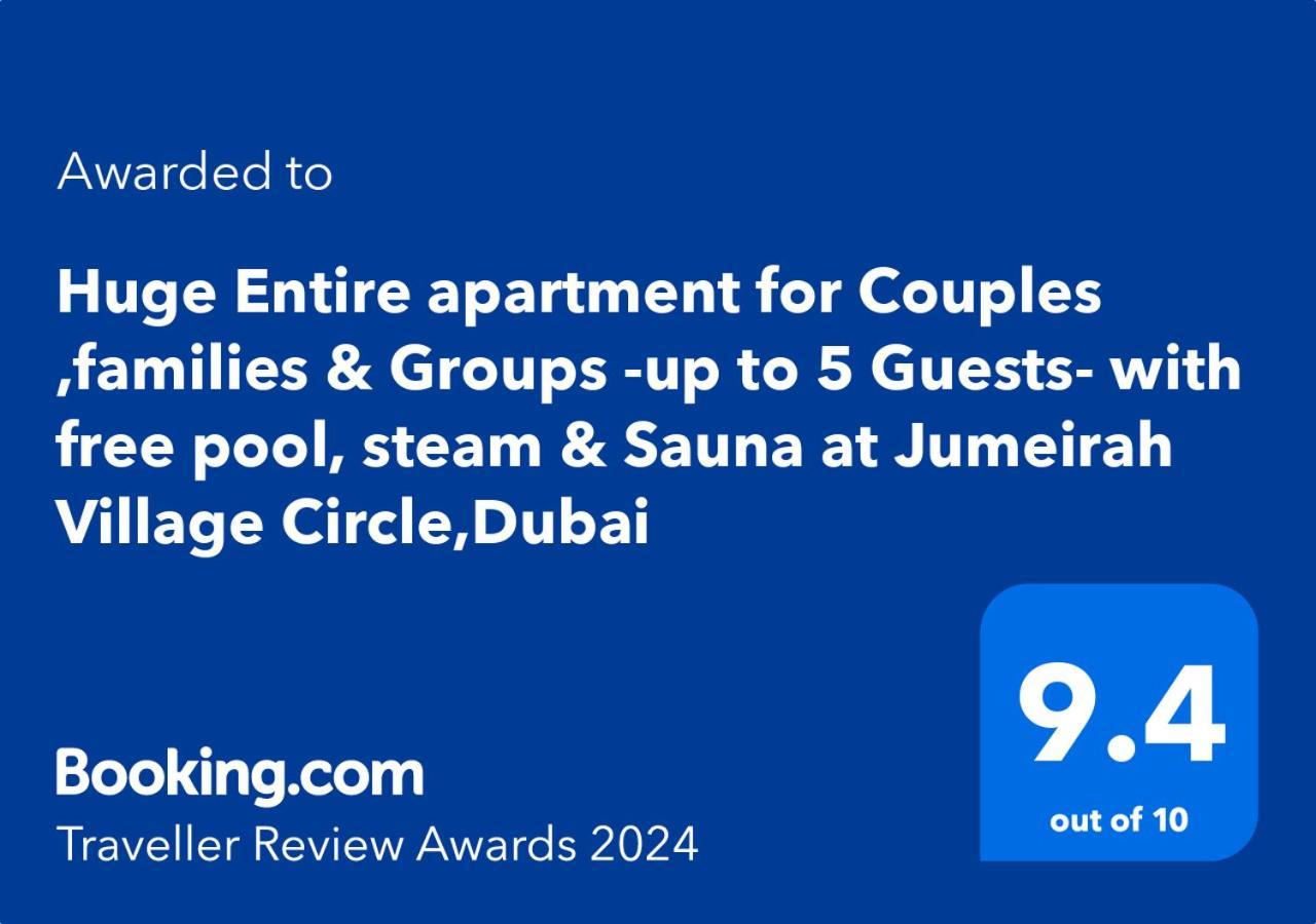 Huge Entire Apartment For Couples ,Families & Groups -Up To 5 Guests- With Free Pool, Steam & Sauna ,Jvc,Dubai Luaran gambar